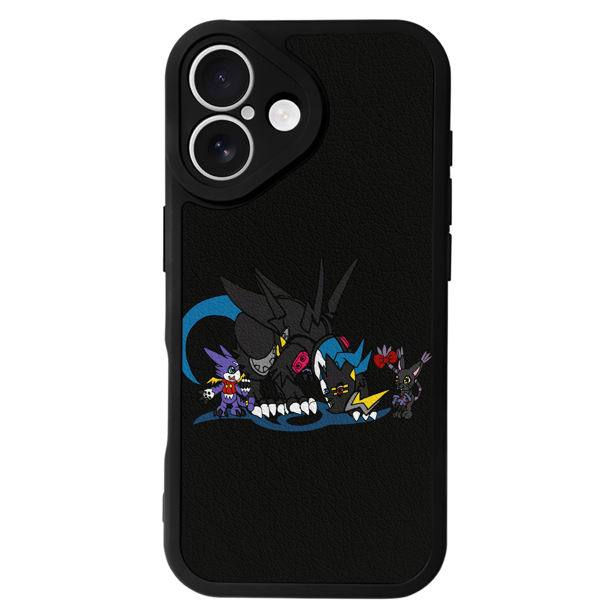 （画像用） Digimon デジタルモンスター/デジモン 【iPhone 16シリーズ対応】シリコンスマホケース（レザー調） 材質：シリコン